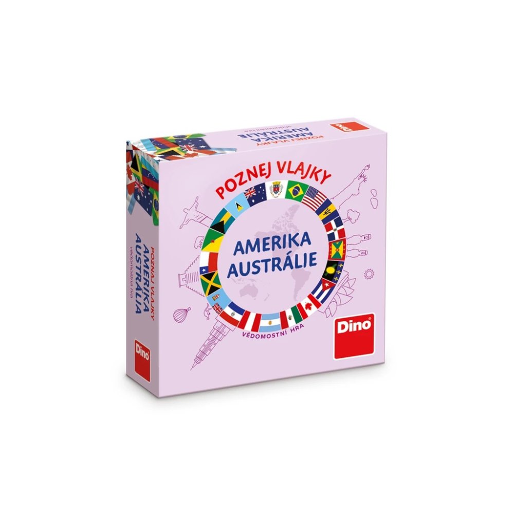 Dino Cestovní hra Poznej vlajky - Amerika a Austrálie (obrázek 3)