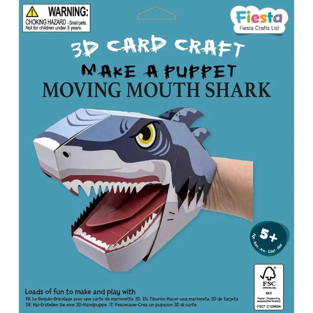 Fiesta Crafts Kreativní sada 3D loutka Žralok