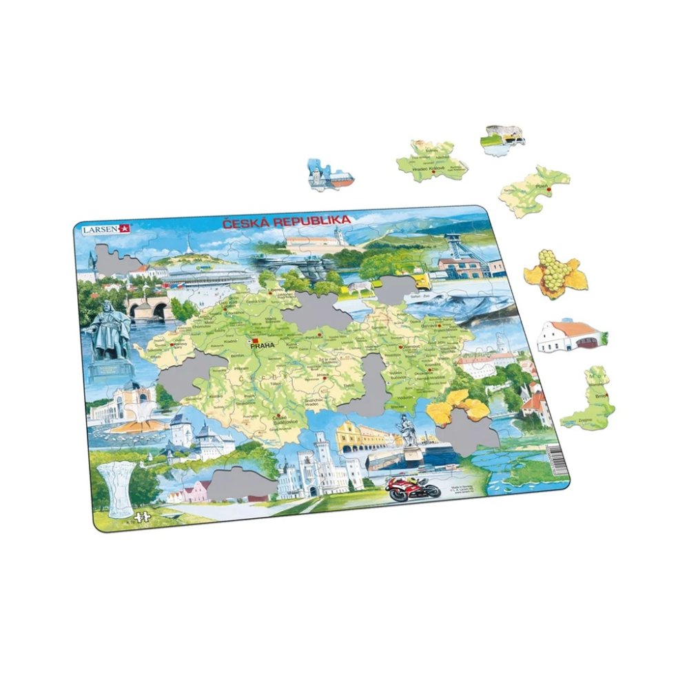 Larsen Vzdělávací puzzle Česká republika Památky 78 dílků (obrázek 2)