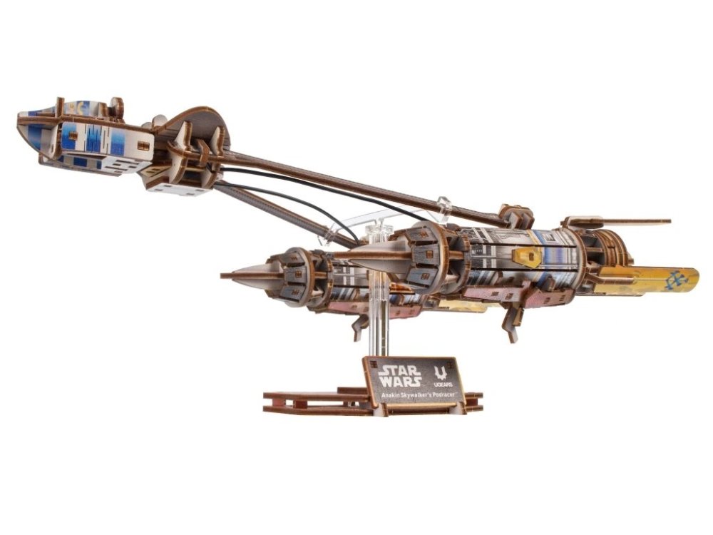 Ugears 3D dřevěná mechanická skládačka Star Wars Závodní kluzák Anakin Skywalker (obrázek 4)