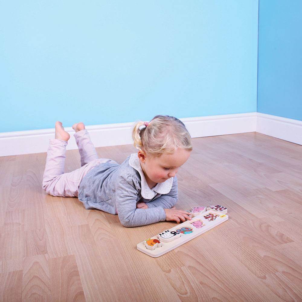 Bigjigs Baby Dřevěné vkládací puzzle farma (obrázek 5)