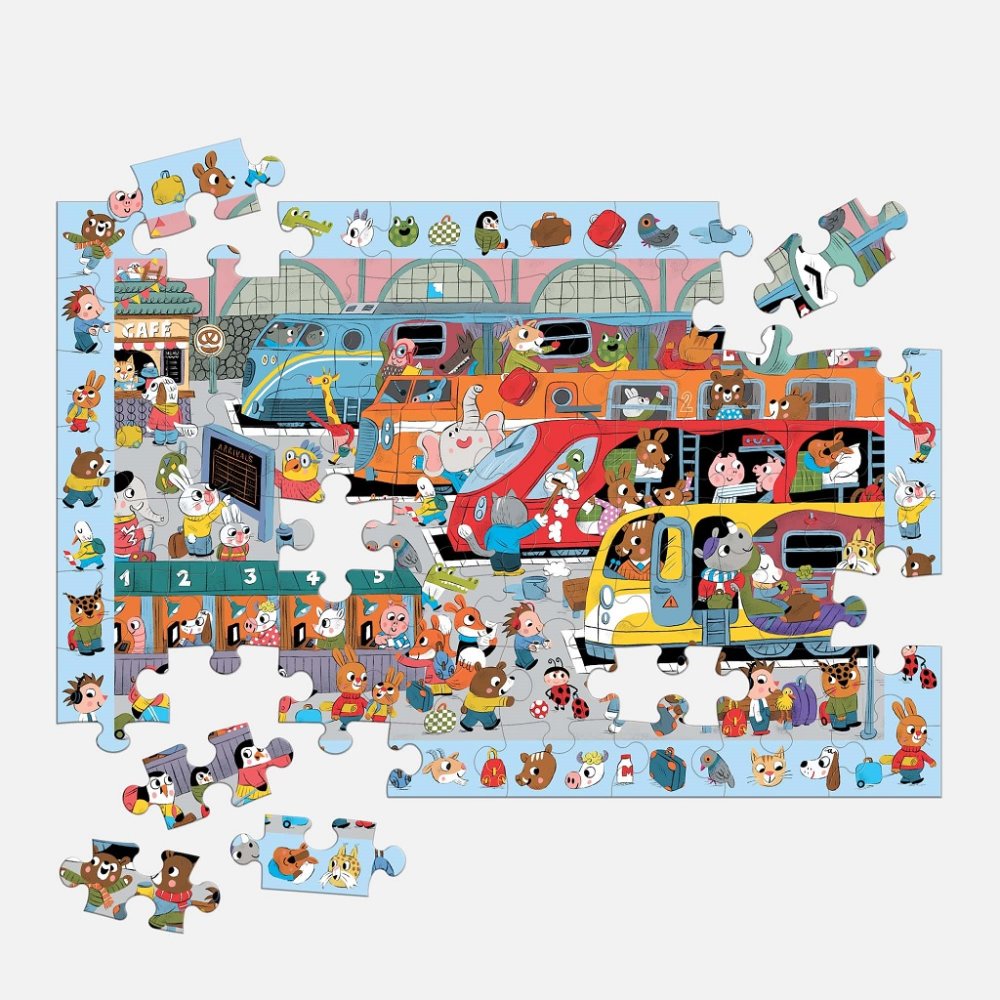 Mudpuppy Puzzle Nádraží 64 dílků (obrázek 2)