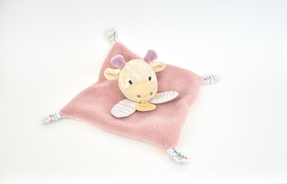 Doudou Plyšový muchláček růžový Žirafa 19 cm (obrázek 5)