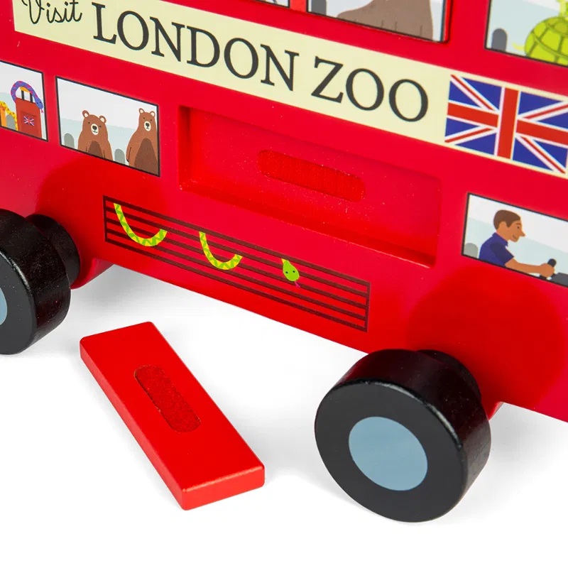 Bigjigs Toys Tahací hračka Londýnský autobus (obrázek 4)