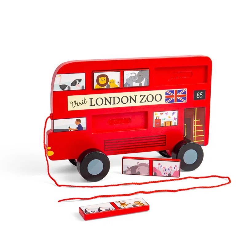 Bigjigs Toys Tahací hračka Londýnský autobus (obrázek 6)