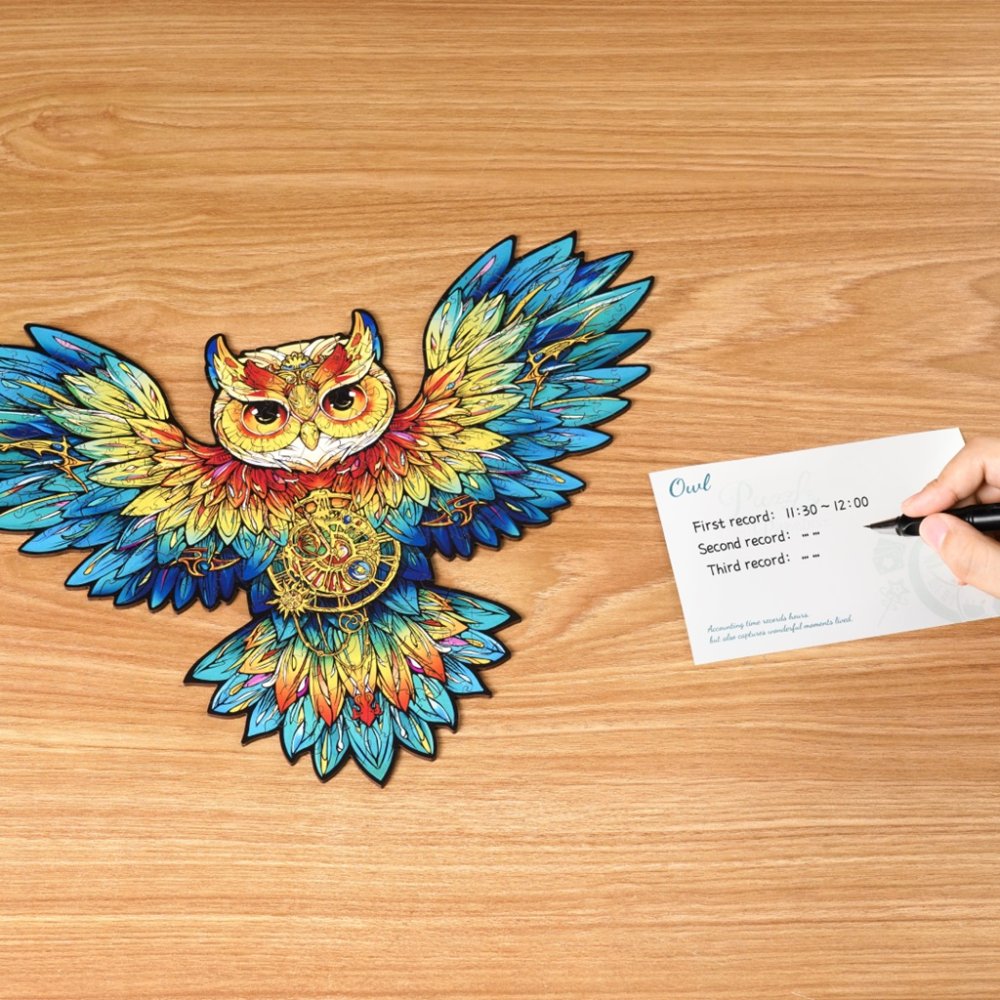 RoboTime Dřevěné puzzle Sova (obrázek 9)