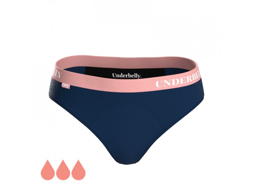 Menstruační Kalhotky Underbelly Univers, Silnější Menstruace - Modré XL