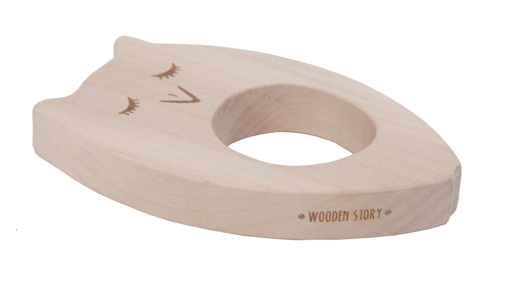 Wooden Story Beißfigur - Eule