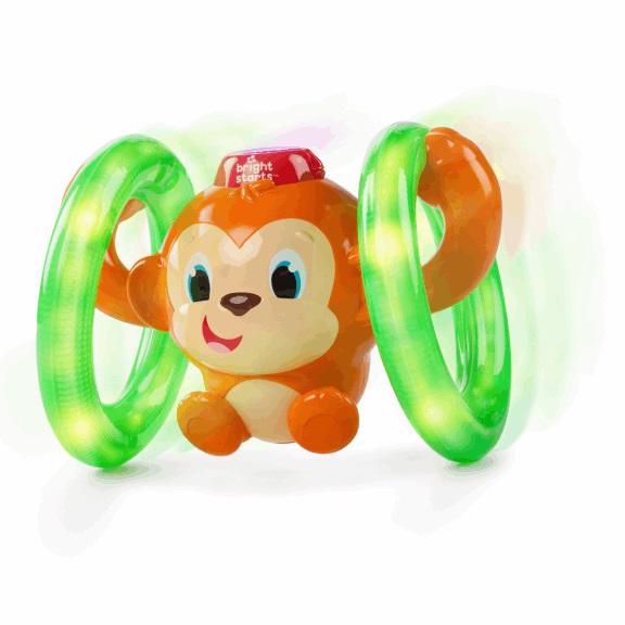 BRIGHT STARTS LLB Roll & Glow™ Musical Monkey Light-up Toy 6-36m