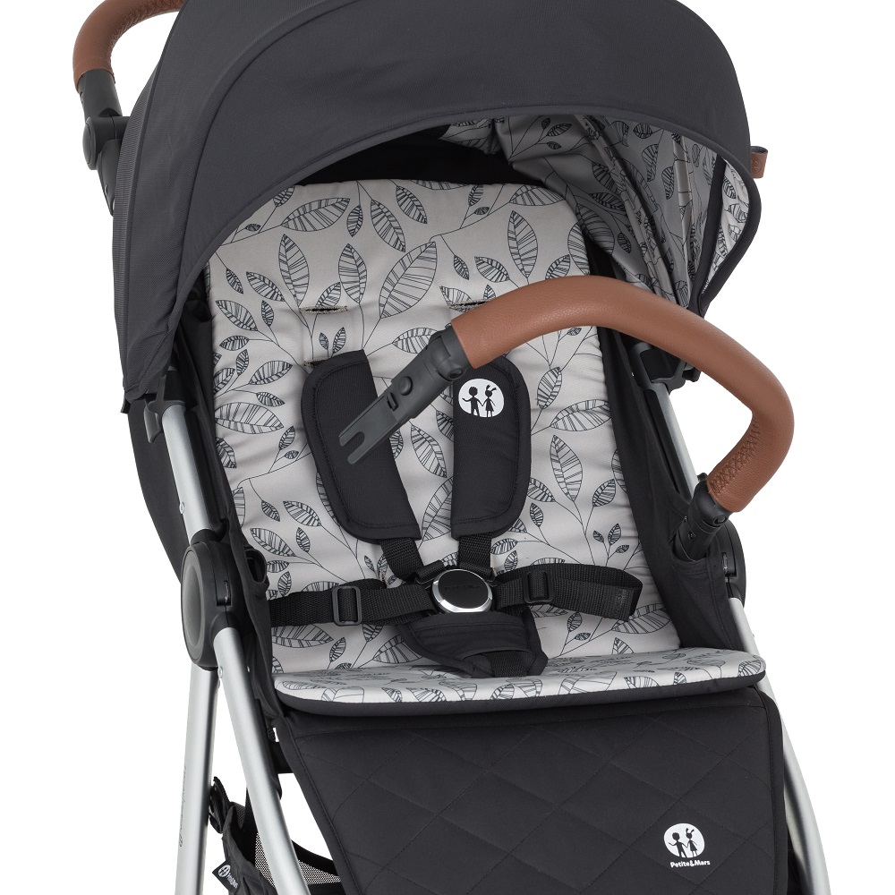 PETITE&MARS Sportwagen Royal2 Zilver Oceaanblauw + PETITE&MARS Tas Jibot GRATIS