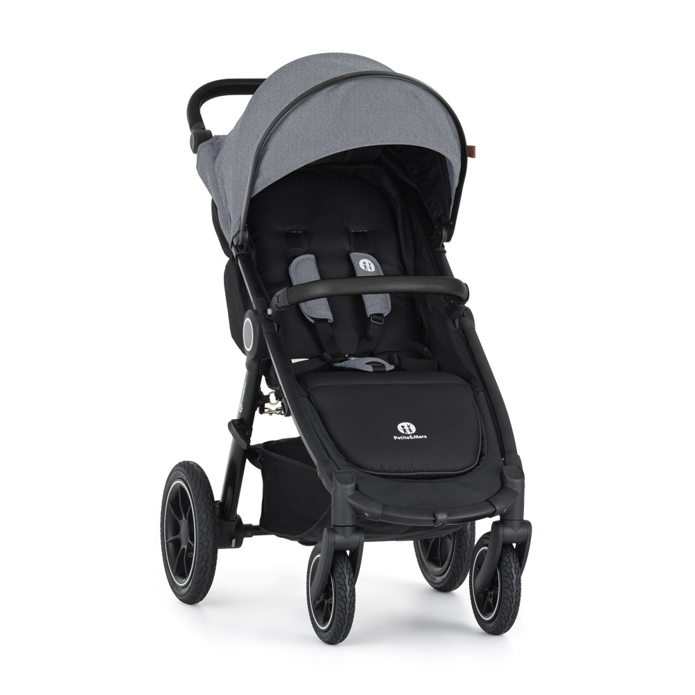 Wózek sportowy PETITE&MARS Street2 Air Black Ultimate Grey + torba PETITE&MARS Jibot GRATIS - obrazek 3
