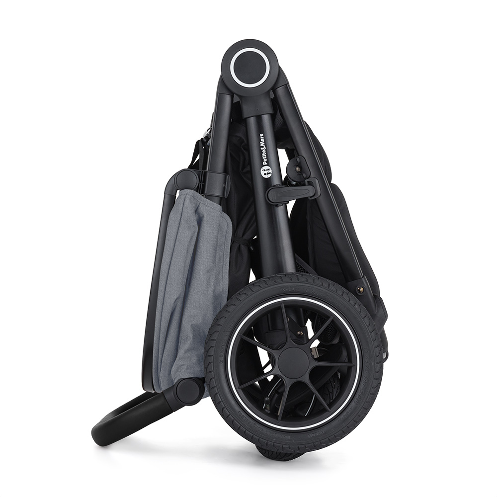 Wózek sportowy PETITE&MARS Street2 Air Black Ultimate Grey + torba PETITE&MARS Jibot GRATIS - obrazek 7