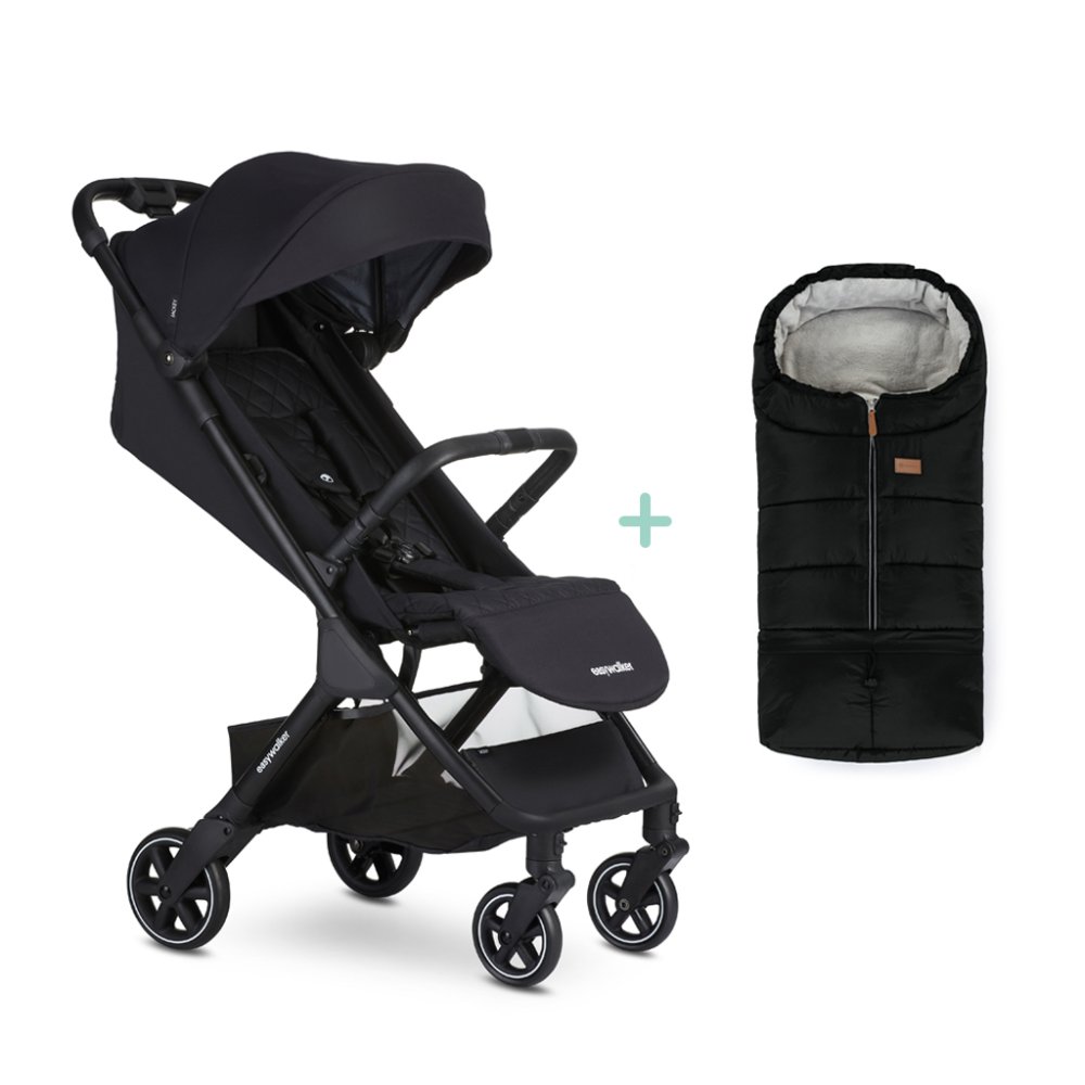 EASYWALKER Kočárek Sportovní Jackey Shadow Black + PETITE&MARS Fusak Jibot ZDARMA