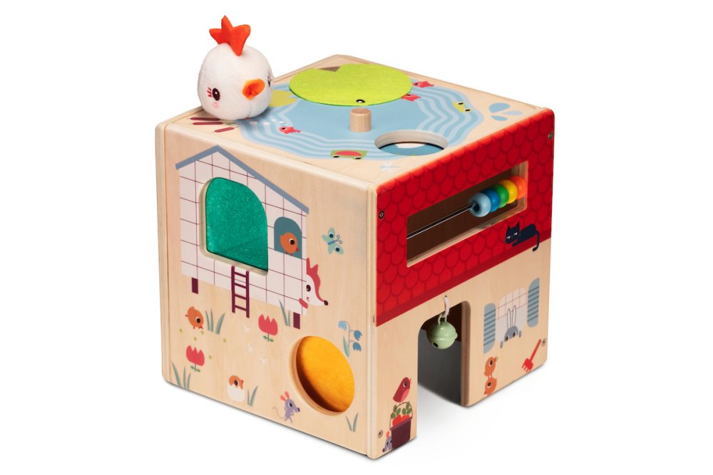 Lilliputiens - Cube With Activities - Chicken Paulette