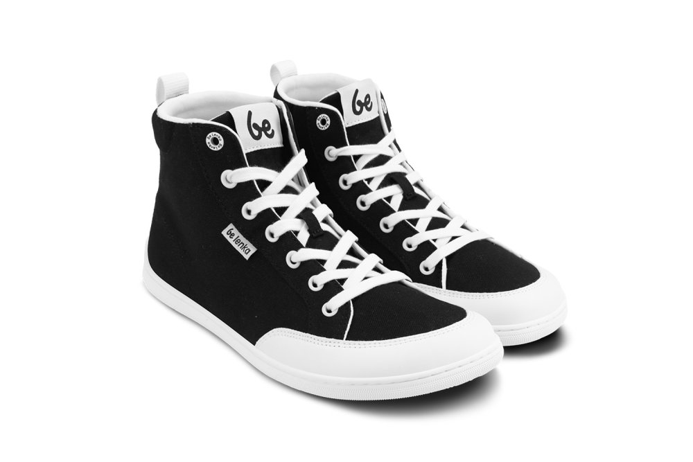 Barefoot Tenisice Be Lenka Rebound - High Top - Black & White 37 Black