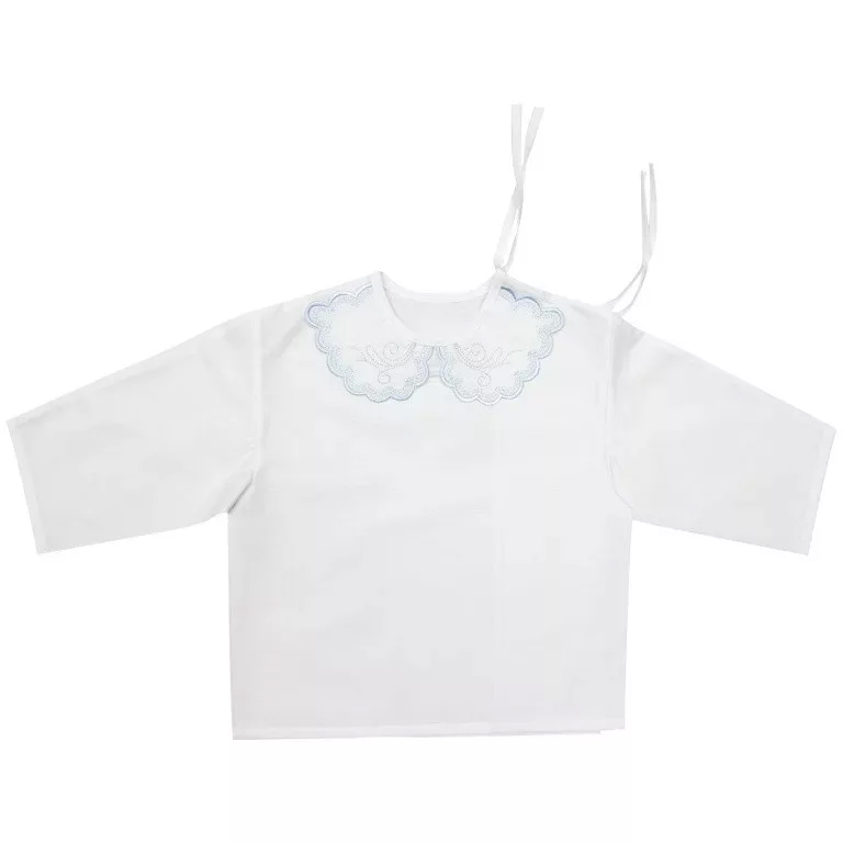 RICHELIEU Camicia da battesimo con colletto Classico cotone blu taglia 56