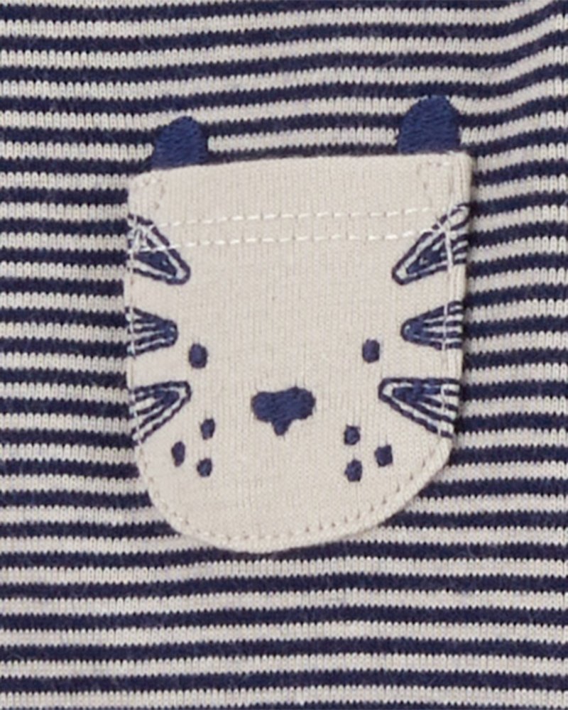 Body CARTER'S à manches longues bleu marine/olive Animal garçon 4 pièces NB/taille 56 – Image 6