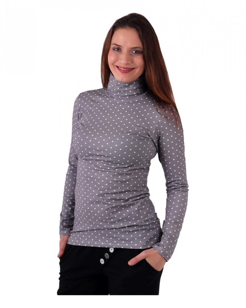 Női garbó Alena, szürke+fehér pöttyös, női garbó L/XL