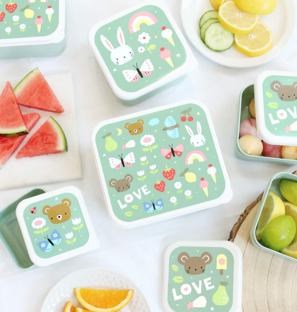 A Little Lovely Company - Set di quattro contenitori per snack - gioia - immagine 6