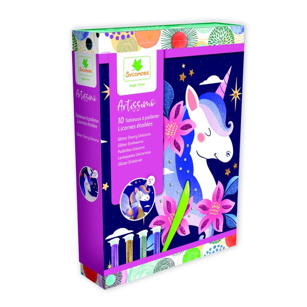 Artissimo - Sabbiatura glitterata - Unicorni nella notte