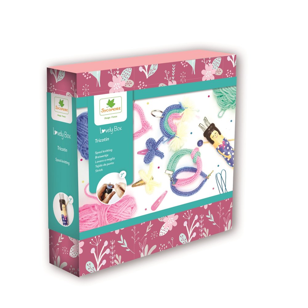 Lovely box - set creativo con bambola per lavorare a maglia