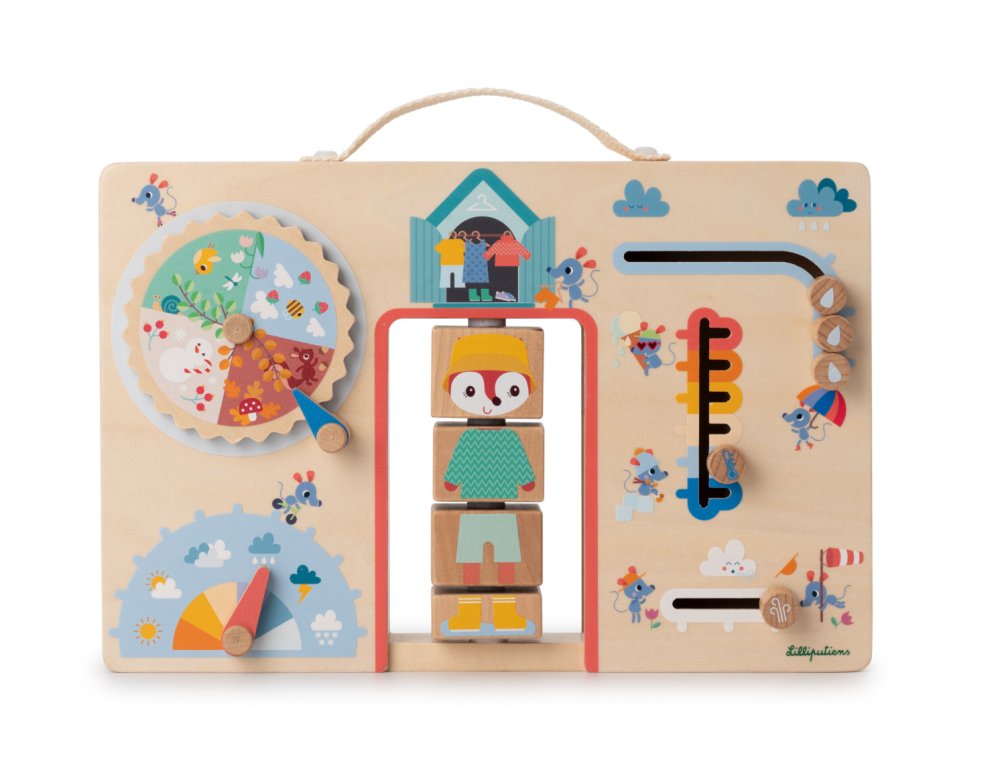 Lilliputiens - Activity Board - Impariamo a vestirci in base al tempo - volpe Alice - immagine 3