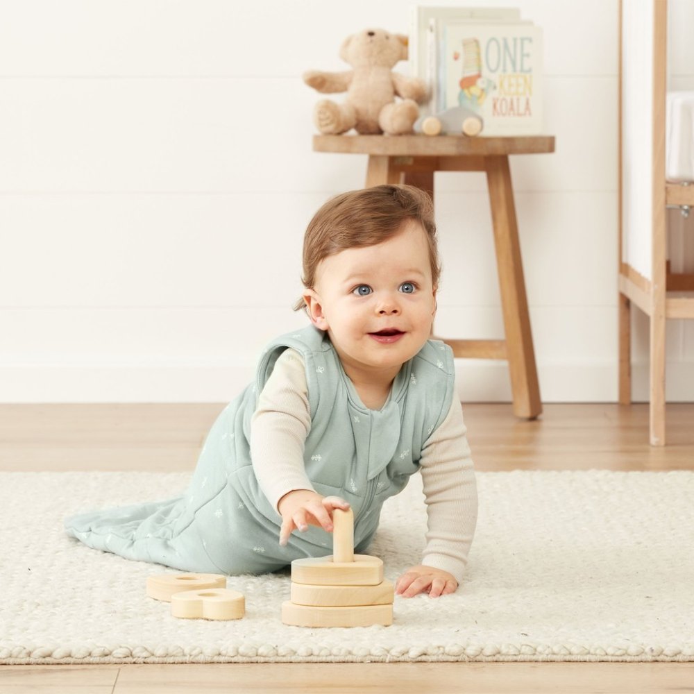 ERGOPOUCH Śpiworek do spania bawełna organiczna Jersey Sage 8-24 m, 8-14 kg, 2,5 tog - obrazek 4