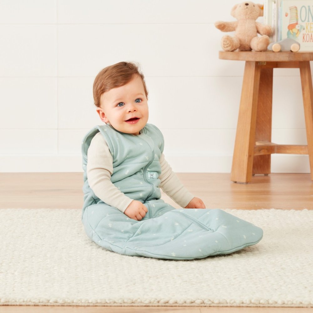 ERGOPOUCH Śpiworek do spania bawełna organiczna Jersey Sage 8-24 m, 8-14 kg, 2,5 tog - obrazek 5