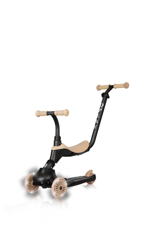 QPLAY Trottinette / draisienne Sema Evo avec lumières LED Kaki, âge 1 - 6 ans, jusqu'à 50 kg – Image 4