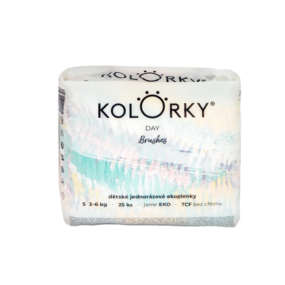KOLORKY DAY Couches jetables écologiques, pinceau S (3-6 kg) 200 pièces - APPROVISIONNEMENT MENSUEL – Image 3