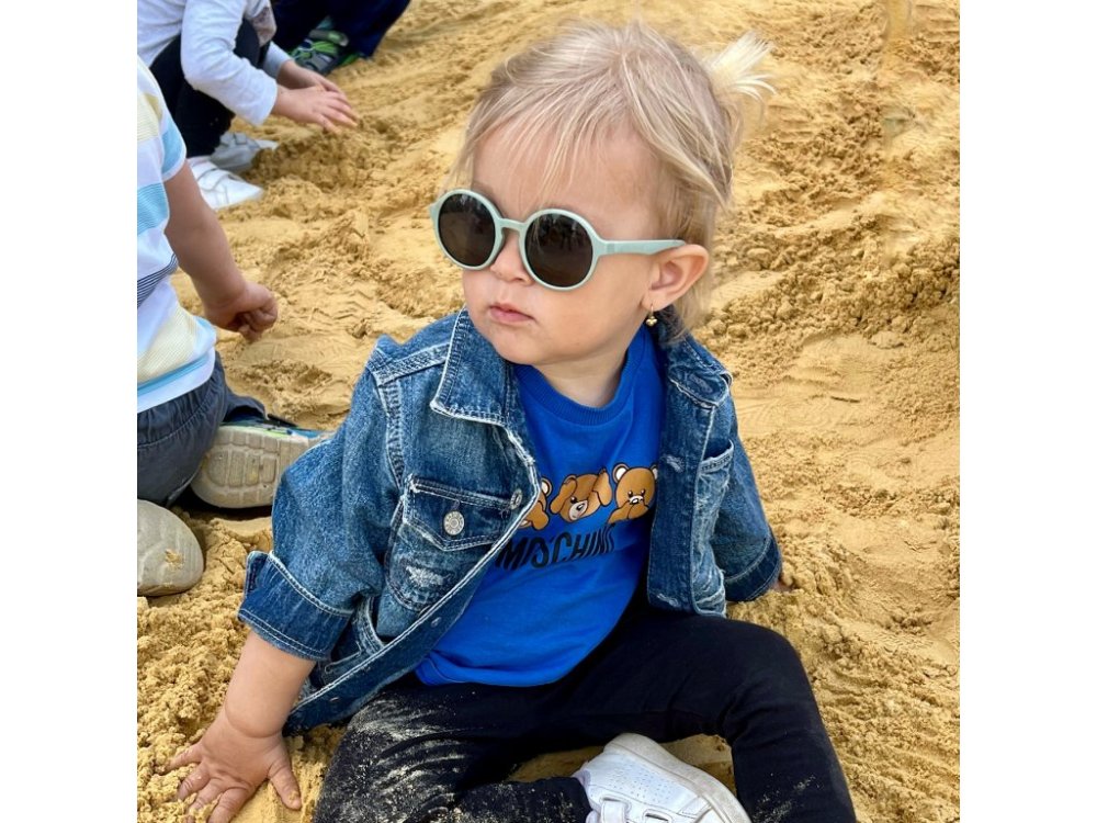 LITTLE KYDOO Lunettes de soleil Matte Blue UV 400, polarisées 1-3 ans – Image 4