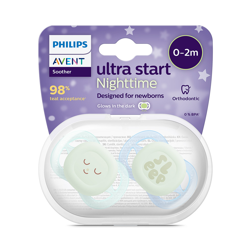 Sucette Philips AVENT Ultra Start Nuit 0-2m garçon, 2 pièces – Image 3