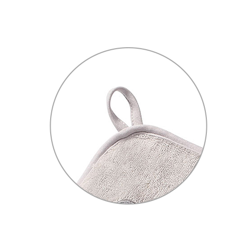 BABYONO Accappatoio con cappuccio Bamboo grigio 100x100 cm - immagine 5