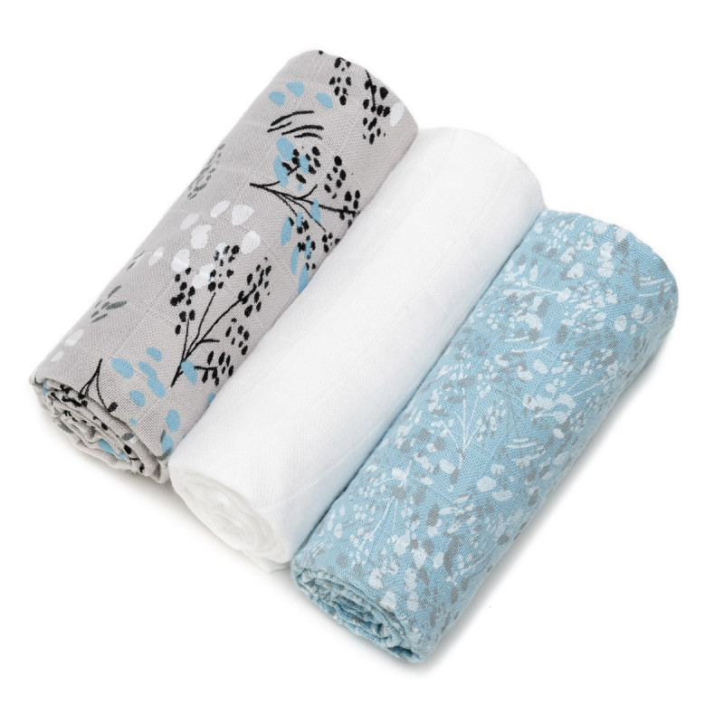 T-TOMI BIO Pannolini in bambù 70x70 cm, 3 pz, Splashes