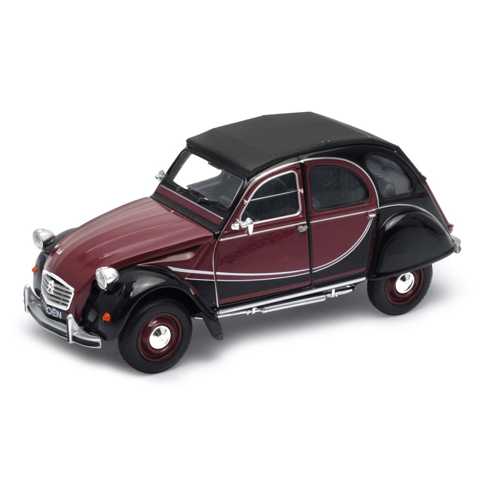 Welly Citroen 2CV 6 Charleston 1:24 fekete burgundi