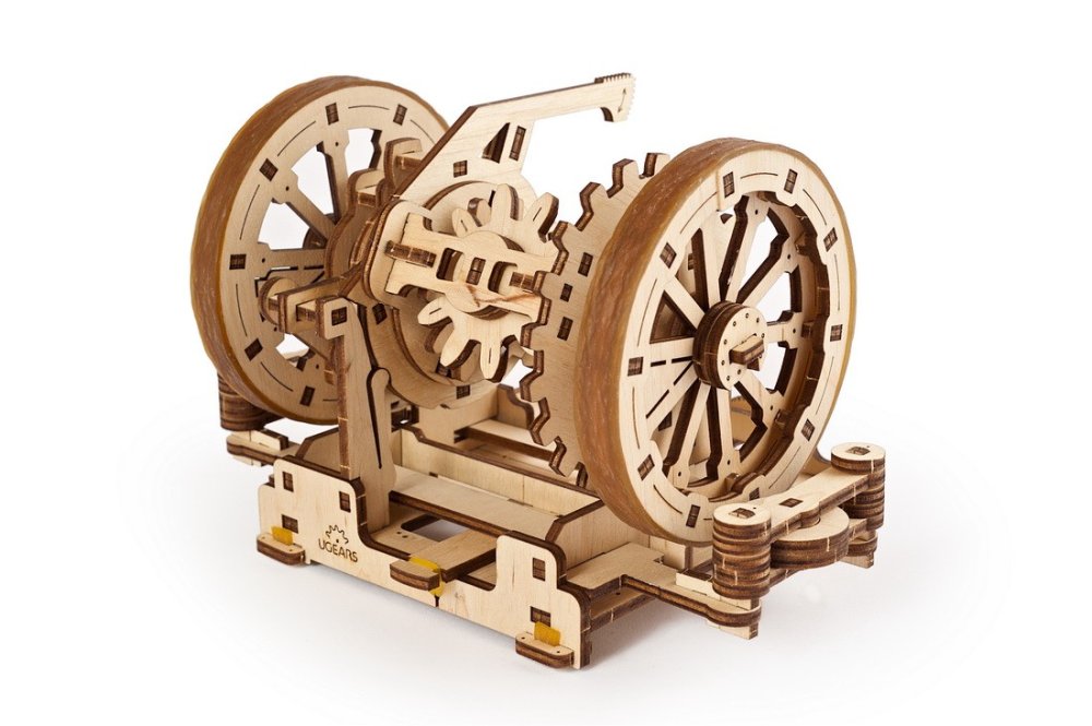 Puzzle 3D en bois mécanique Ugears STEM différentiel éducatif – Image 5