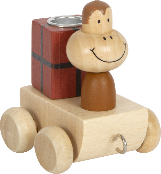 small foot Drewniany pociąg urodzinowy ze zwierzątkami - obrazek 7