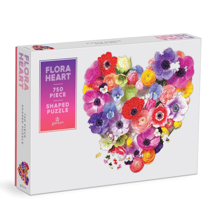 Puzzle Galison Cœur Floral 750 pièces