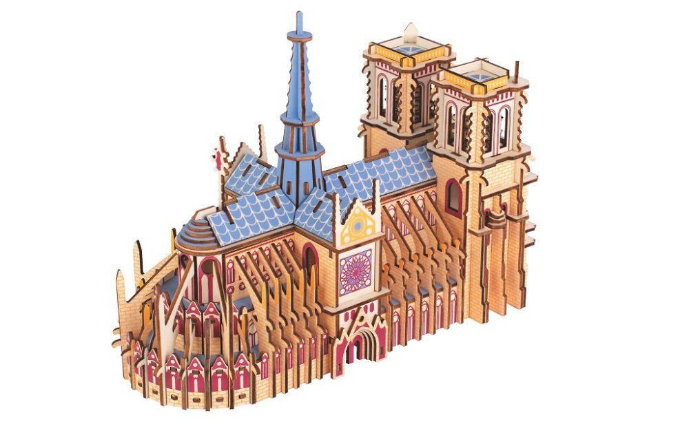 Woodcraft Puzzle 3D in legno Cattedrale di Notre-Dame