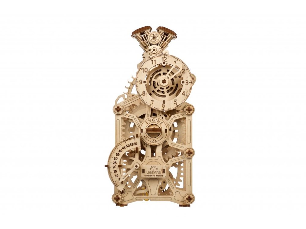 Puzzle 3D en bois mécanique Ugears Horloge du moteur