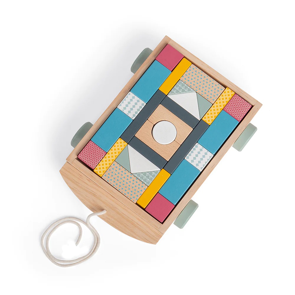Bigjigs Toys Carrello con blocchi di legno - immagine 5