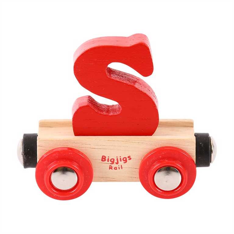 Bigjigs Rail Wagonik drewnianej kolejki - Litera S