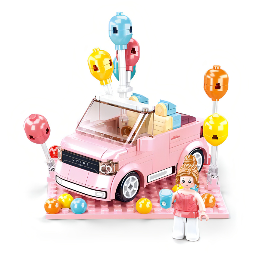 Sluban Girls Dream Mini Handcraft M38-B1086 Qmini rosa Cabriolet