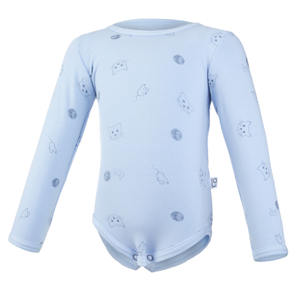 Body camiseta manga corta ESTAMPADO Outlast® - gatitos azul claro 68