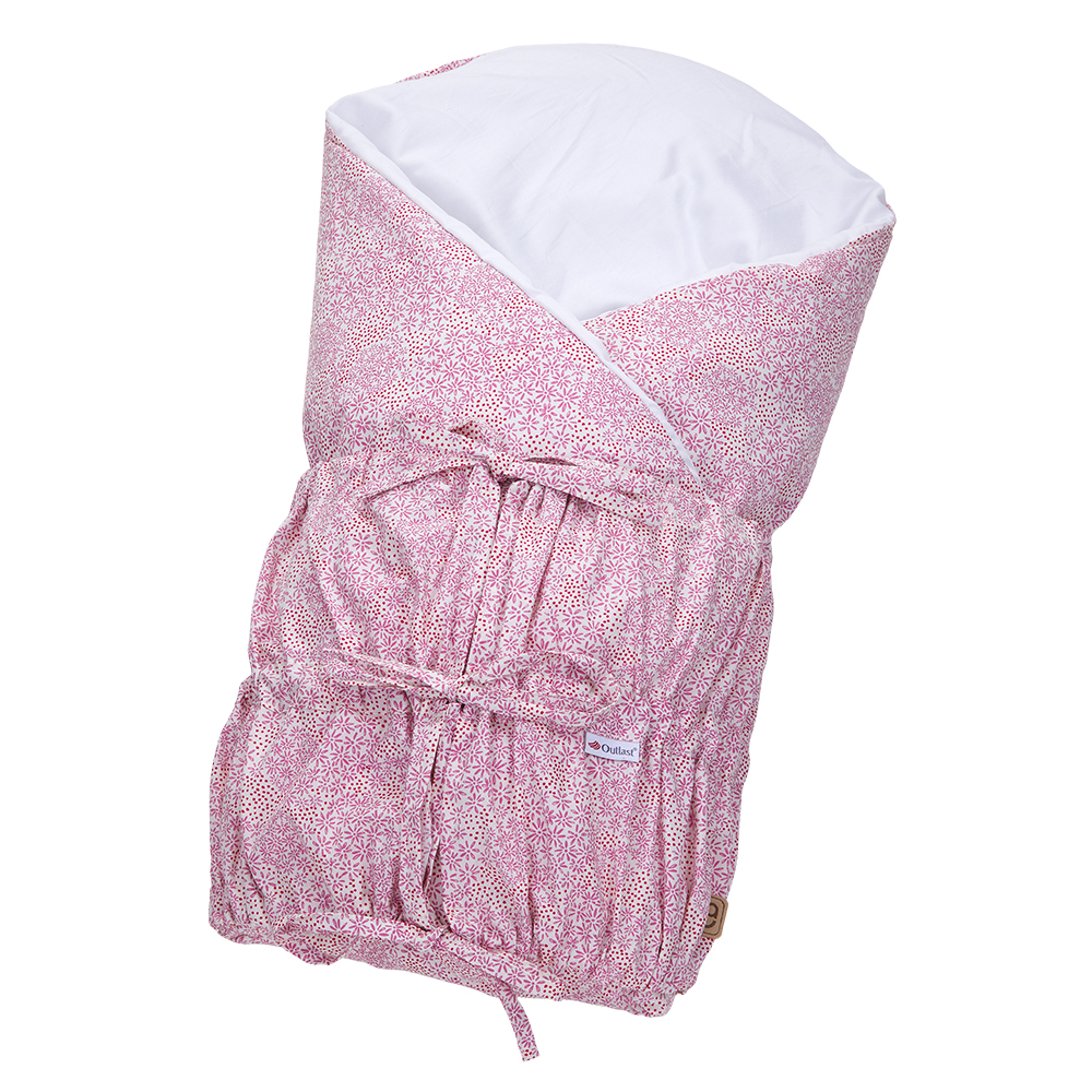 Wickel Puck mit Schnürung, fester Rücken ANGEL - Outlast® - altrosa Blümchen