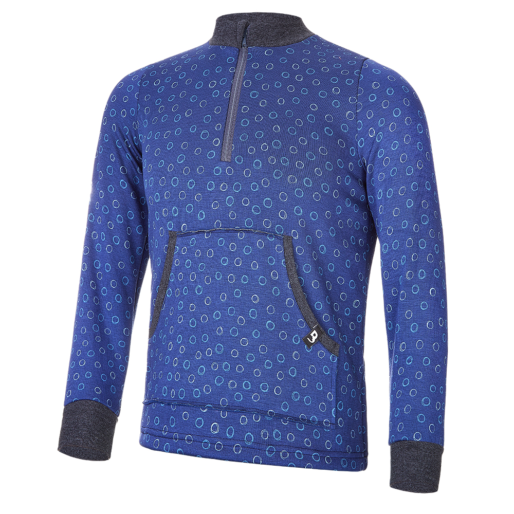 Warmes Sweatshirt mit Tasche - Blau 134