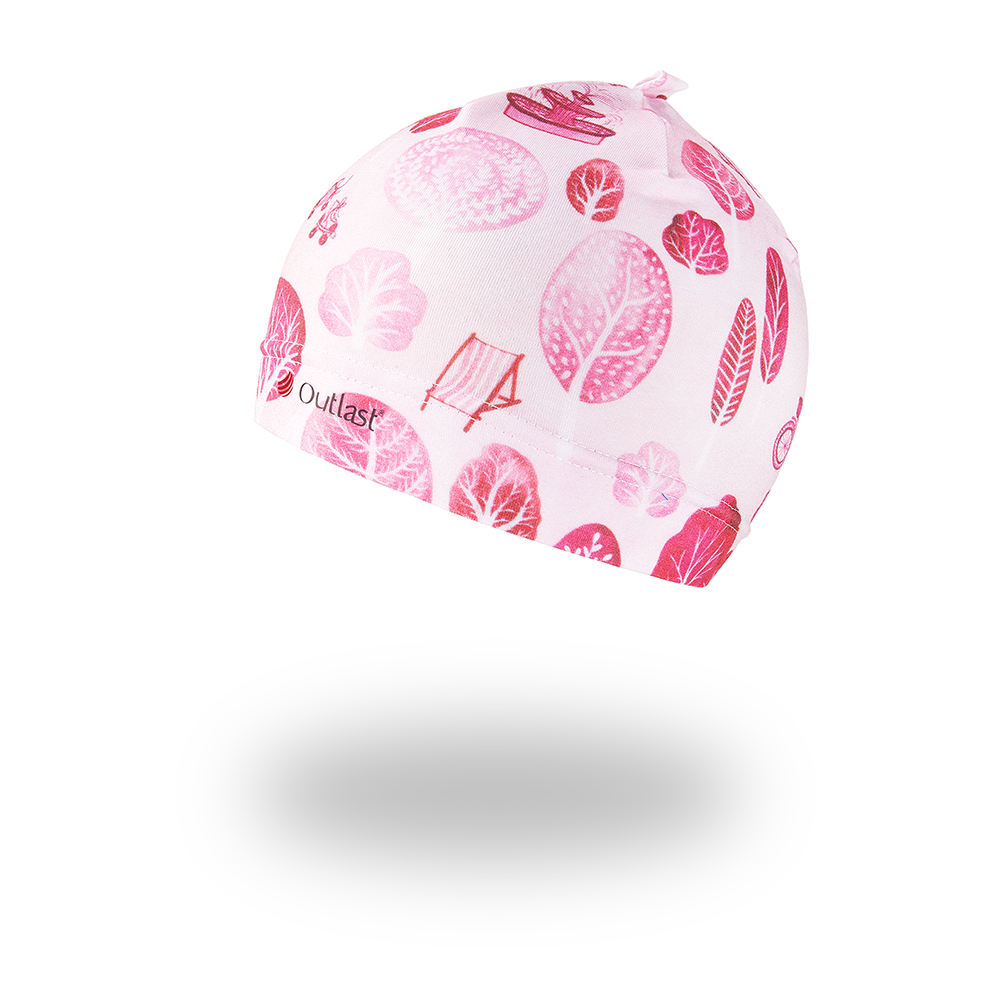 Vékony sapka NYOMTATÁS Outlast® - park rózsaszín 1 | 36-38 cm
