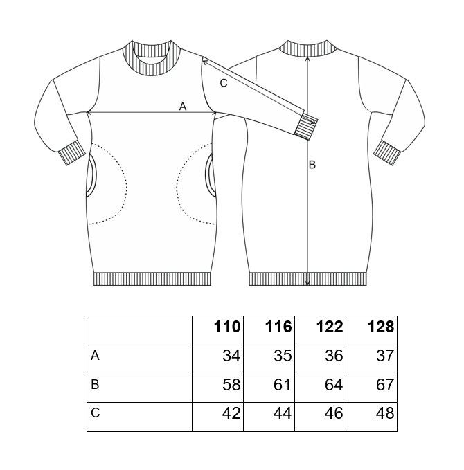 Vestido sudadera cálido - rosa brillante 122 - Imagen 6