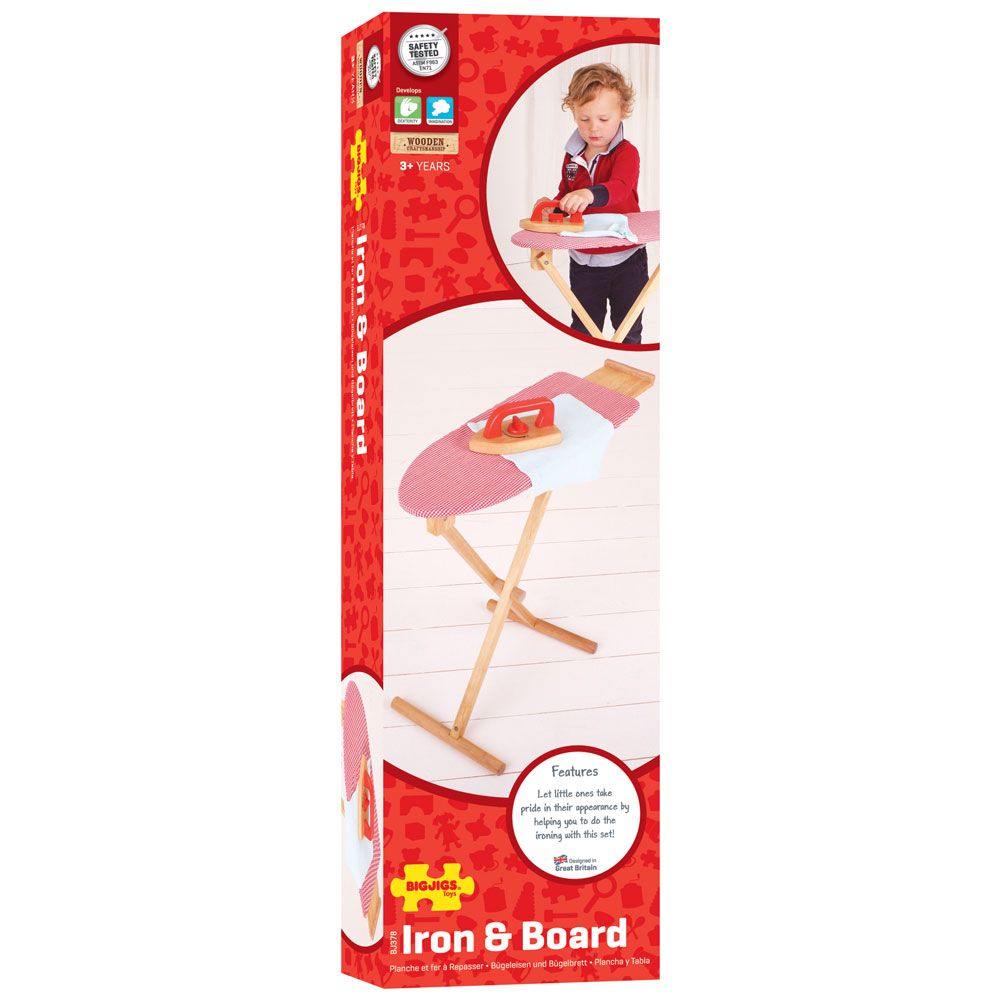 Bigjigs Toys Dřevěné žehlící prkno s žehličkou (obrázek 5)