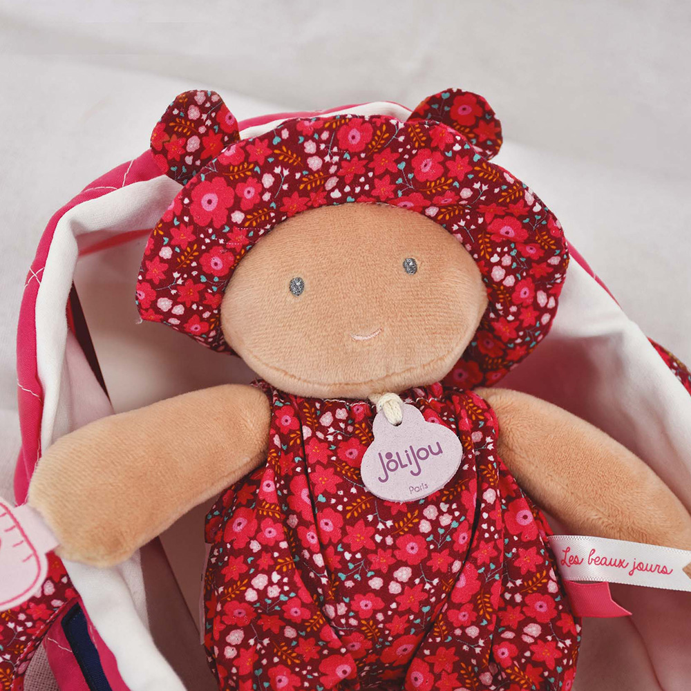 Doudou Jolijou Panenka v růžové přenášecí tašce 20 cm (obrázek 2)